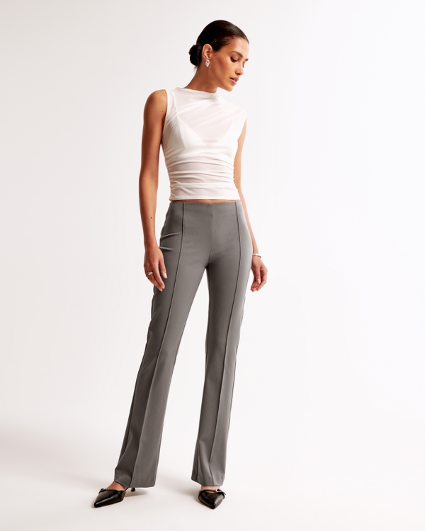 Low Rise Pintuck Tailored Boot Pant