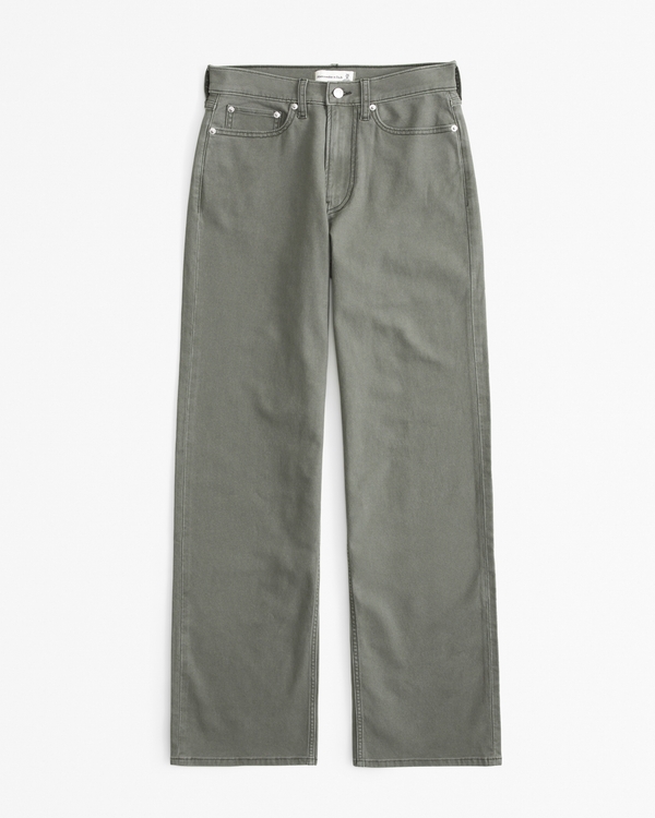 Mid Rise Slouchy Utility Pant, Olive view 1