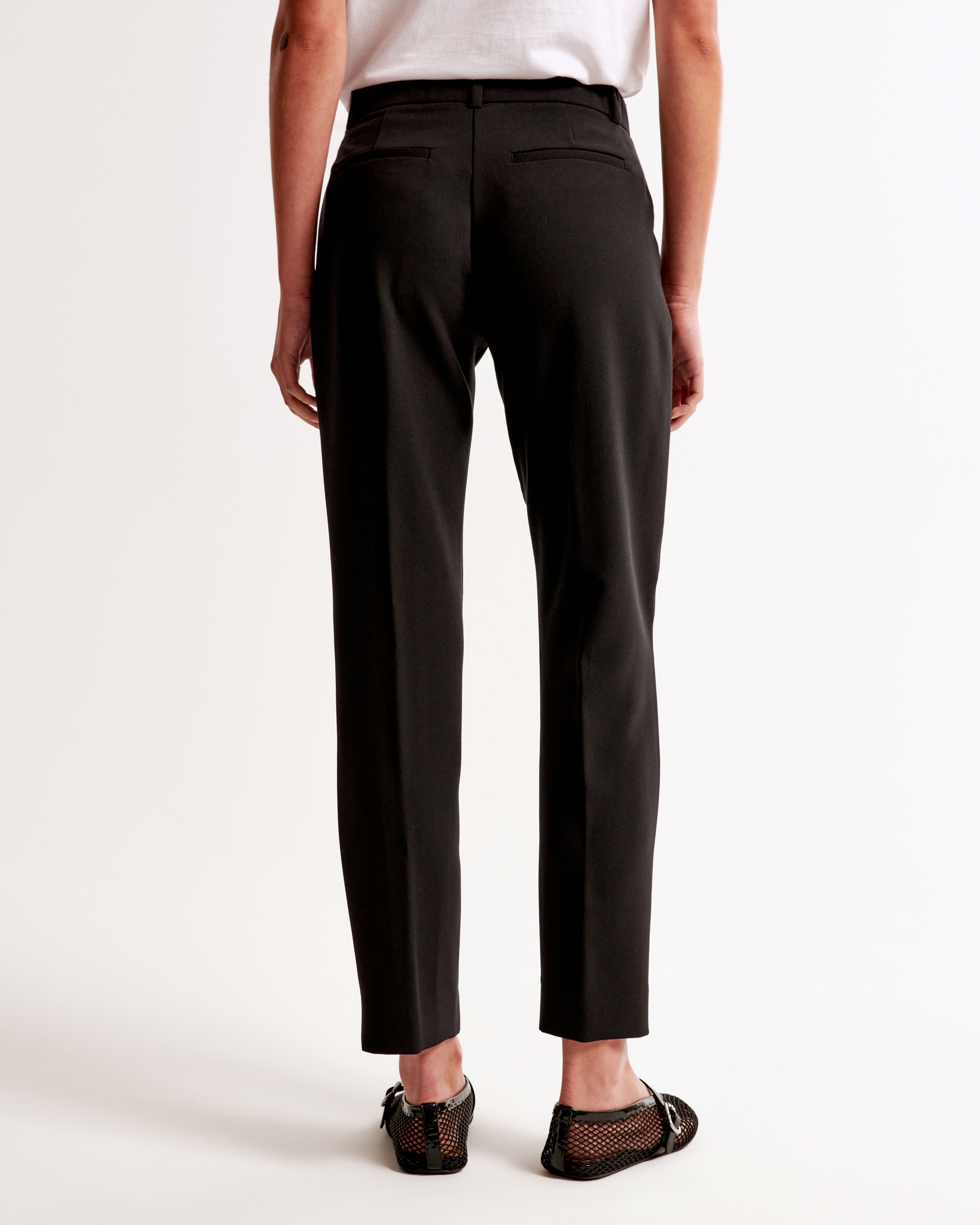 Mid Rise Tailored Ankle Pant