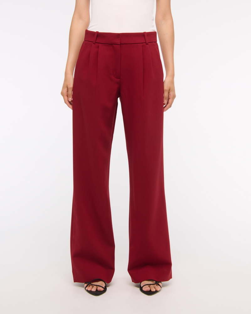 A&F Sloane Low Rise Tailored Wide Leg Pant