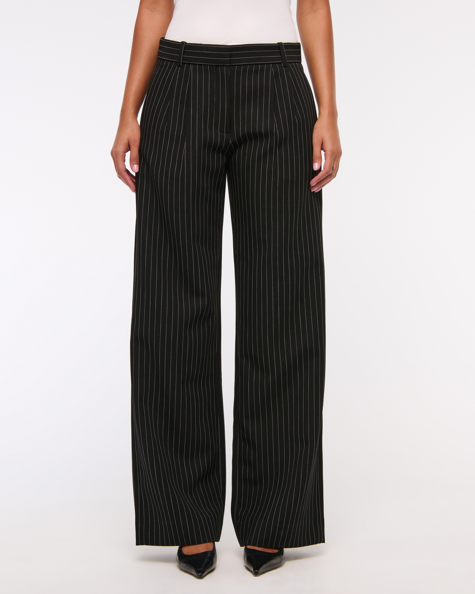 A&F Sloane Low Rise Tailored Wide Leg Pant