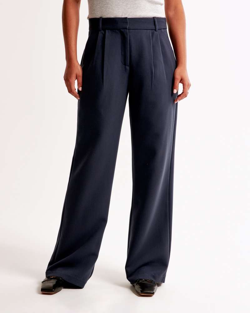 Curve Love A&F Sloane Low Rise Tailored Pant