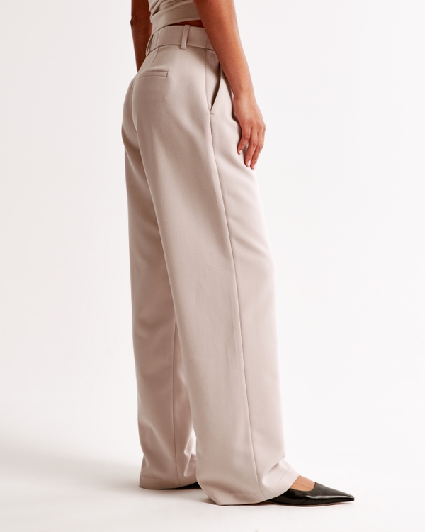 Curve Love A&F Sloane Low Rise Tailored Wide Leg Pant