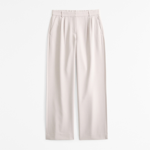 Женские брюки Abercrombie & Fitch Curve Love A&F Sloane Low Rise Tailored Wide Leg Pant