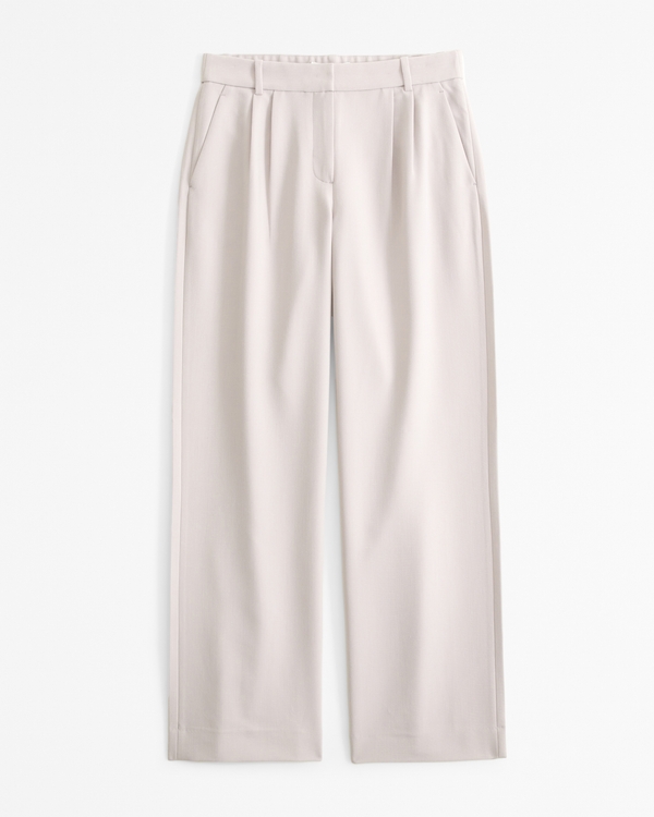 Curve Love A&F Sloane Low Rise Tailored Wide Leg Pant, Ash view 1