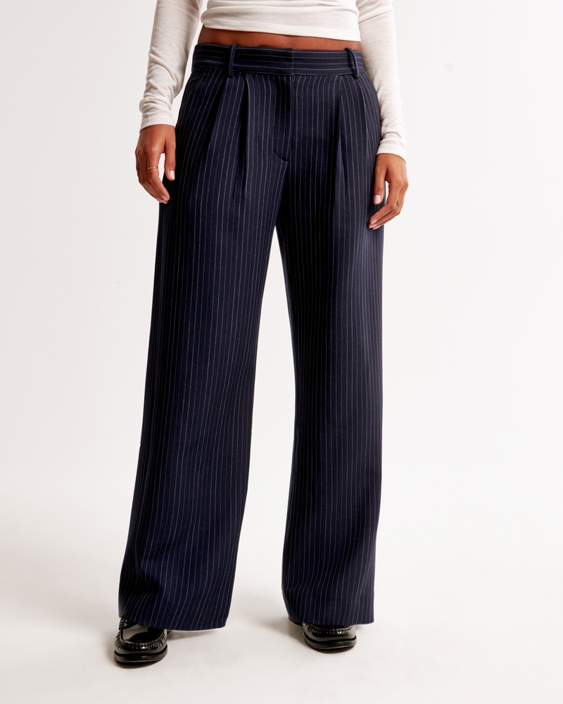 A&F Sloane Low Rise Tailored Wide Leg Pant