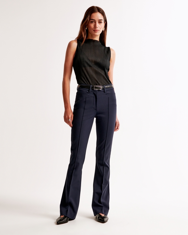 High Rise Flare Pant, Dark Indigo view 1
