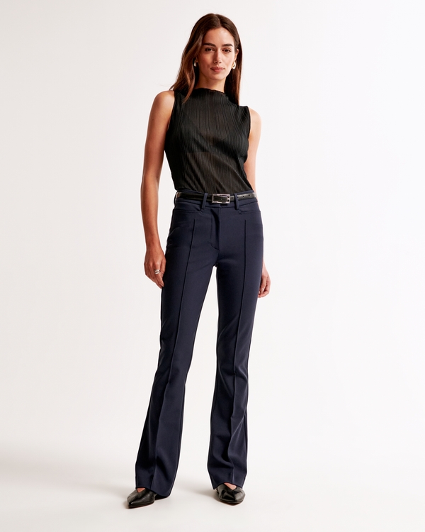 High Rise Flare Pant, Dark Indigo