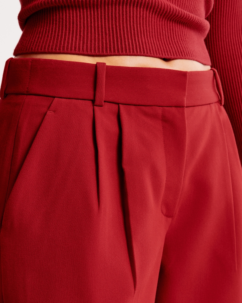 Curve Love A&F Sloane Low Rise Tailored Wide Leg Pant