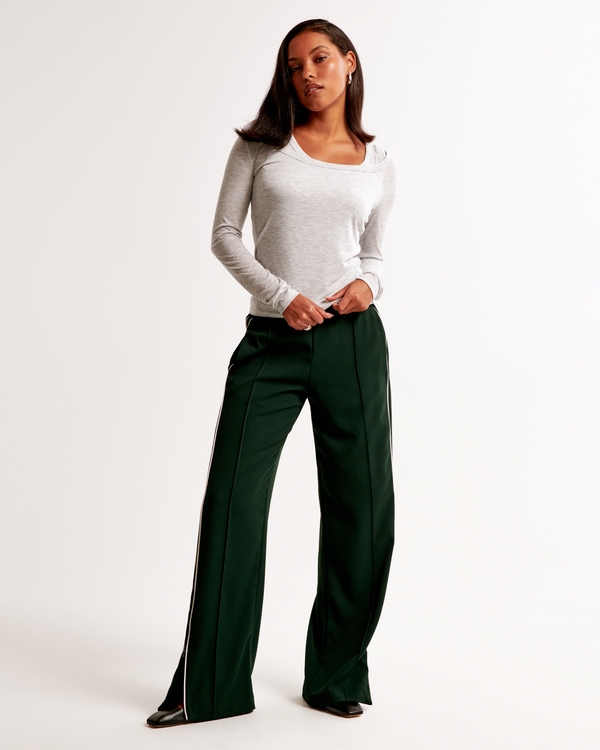 Pull-On Track Pant, Deep Green