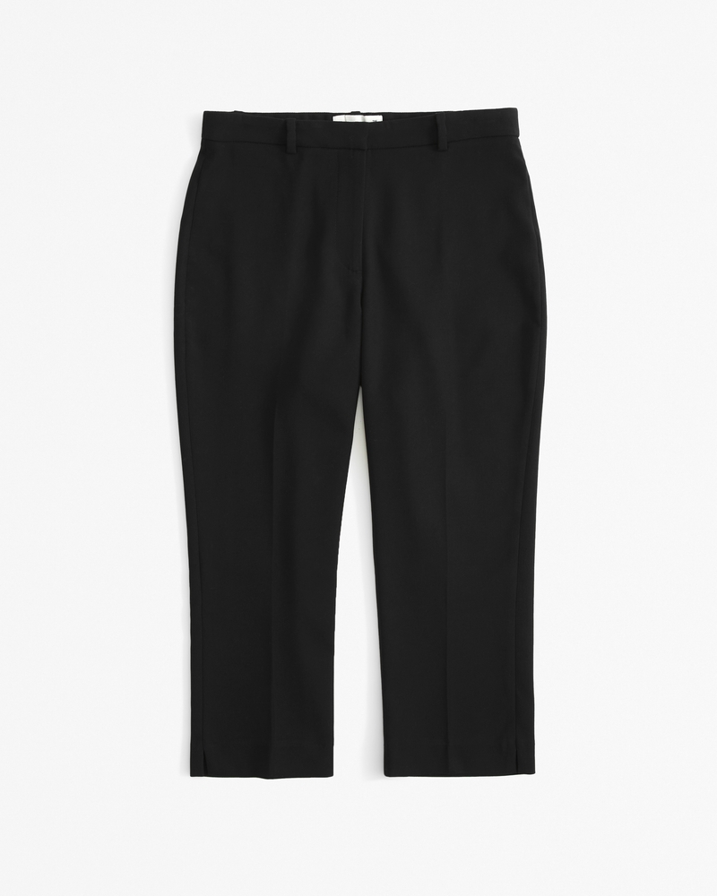 CAPRI RIB PANTS ブラック　1サイズ Women's Mid Rise Tailored Capri Pant | Women's Clearance