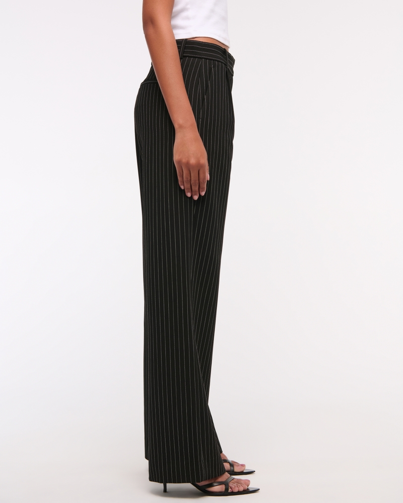 Curve Love A&F Sloane Low Rise Tailored Wide Leg Pant