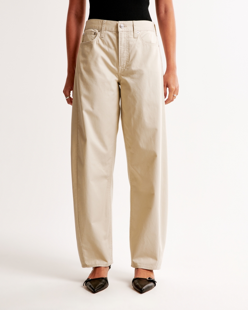 Mid Rise Barrel Pant