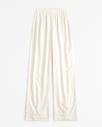 ANT Antioch Black Linen Blend Women's Culotte Pants - Pearl City main image 1