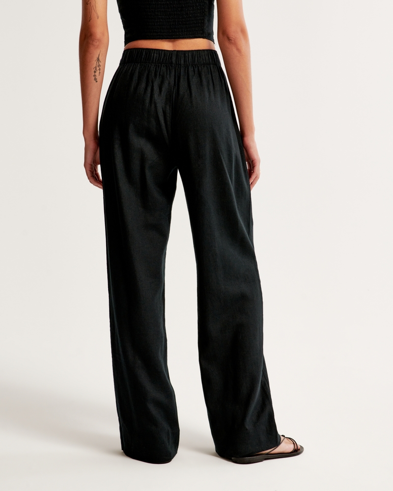 Linen Blend Pull-On Pant