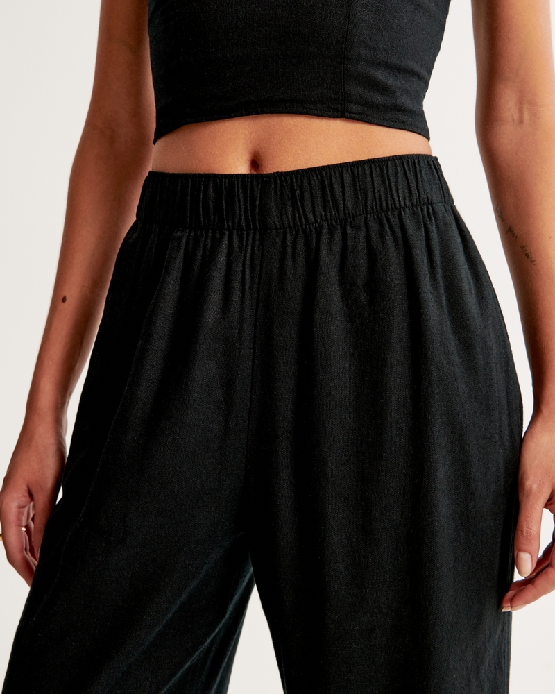 Linen Blend Pull-On Pant