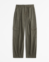 Mid Rise Barrel Cargo Pant
