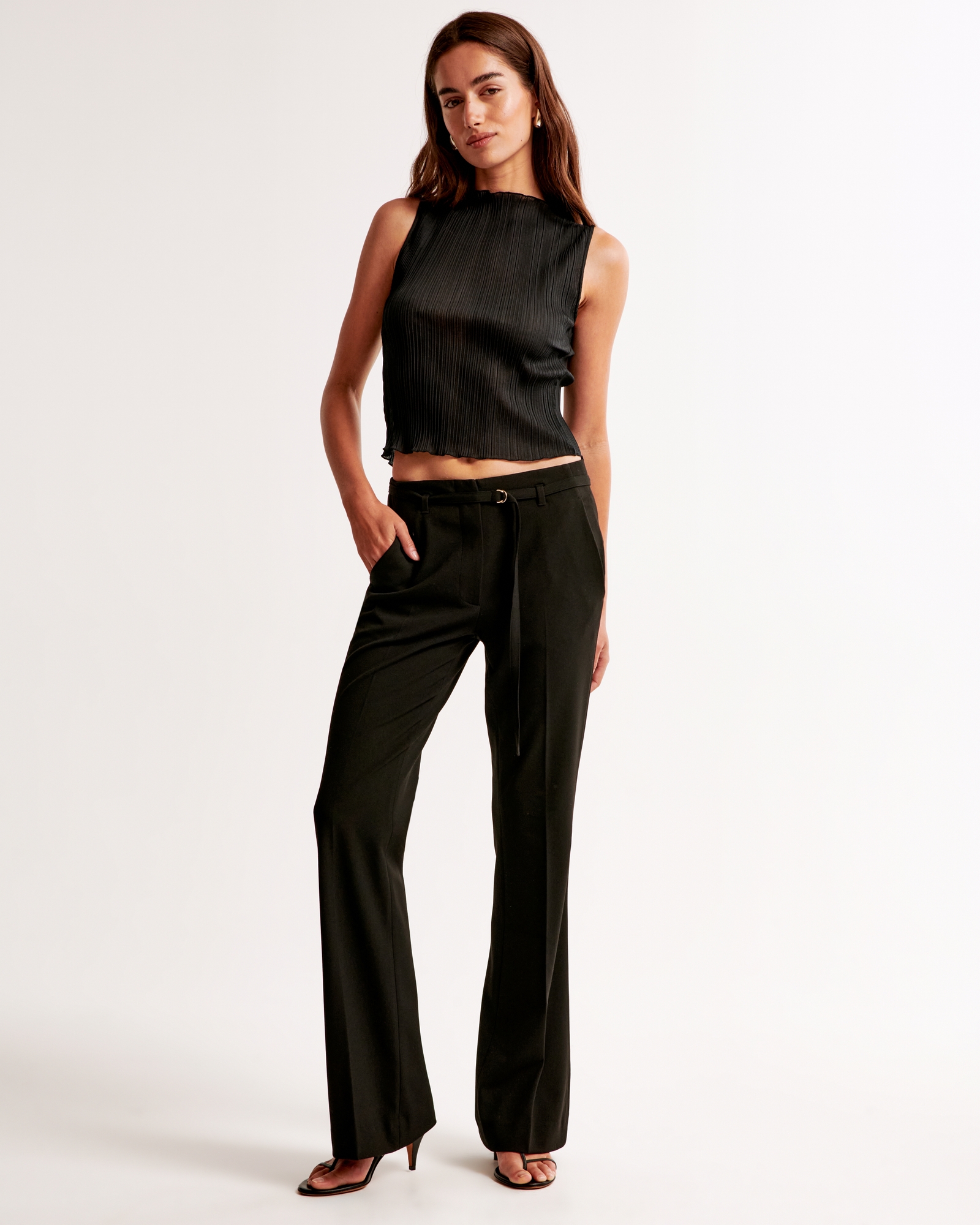 Mini Belt Flare Pant