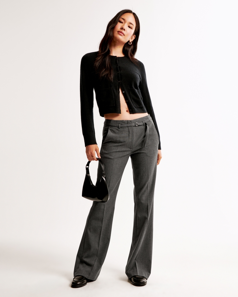 Femme Pantalon évasé à mini-ceinture Femme Liquidation