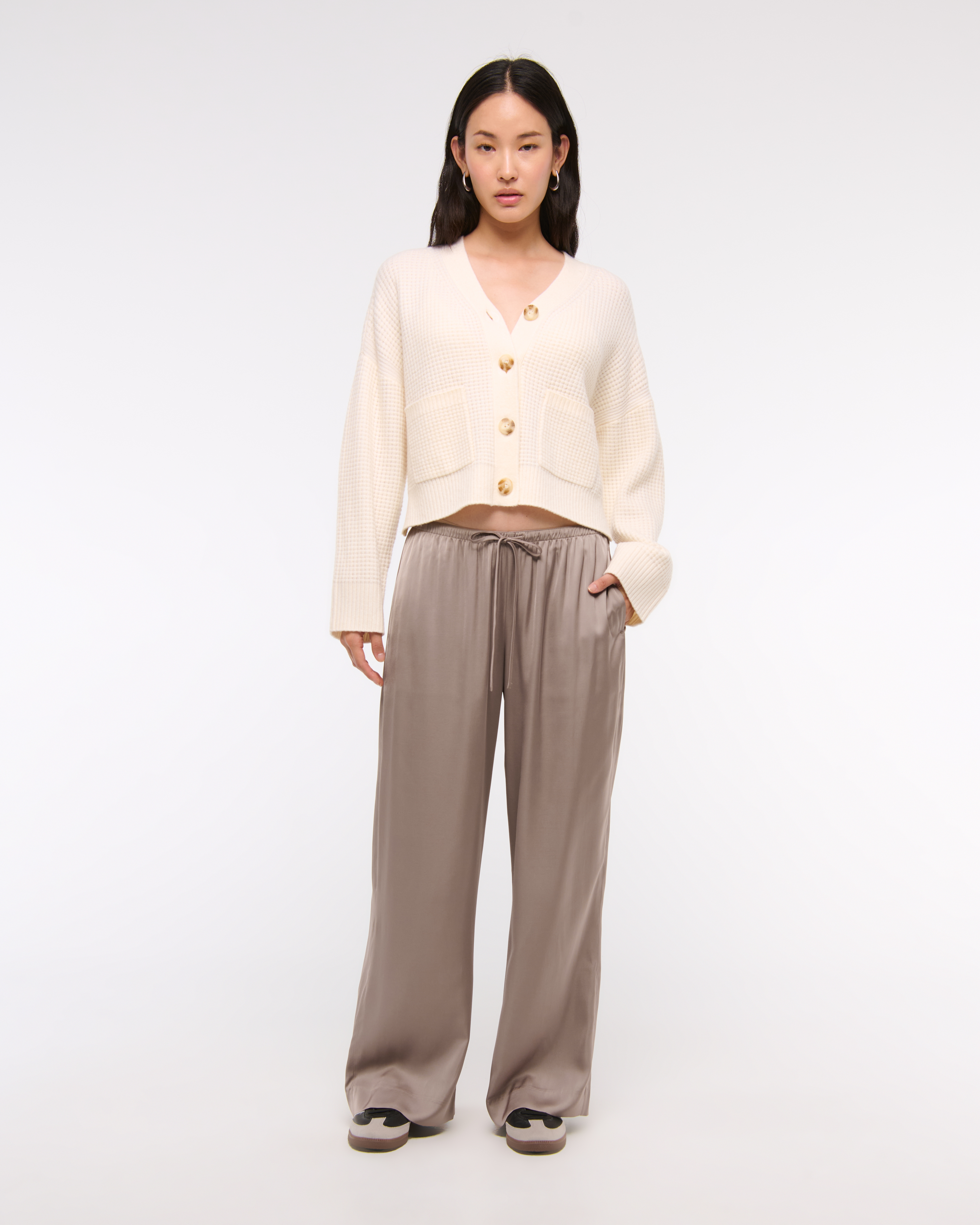 クラネ CLANE SATIN SLACKS PANTS （BLACK） - ファッション通販