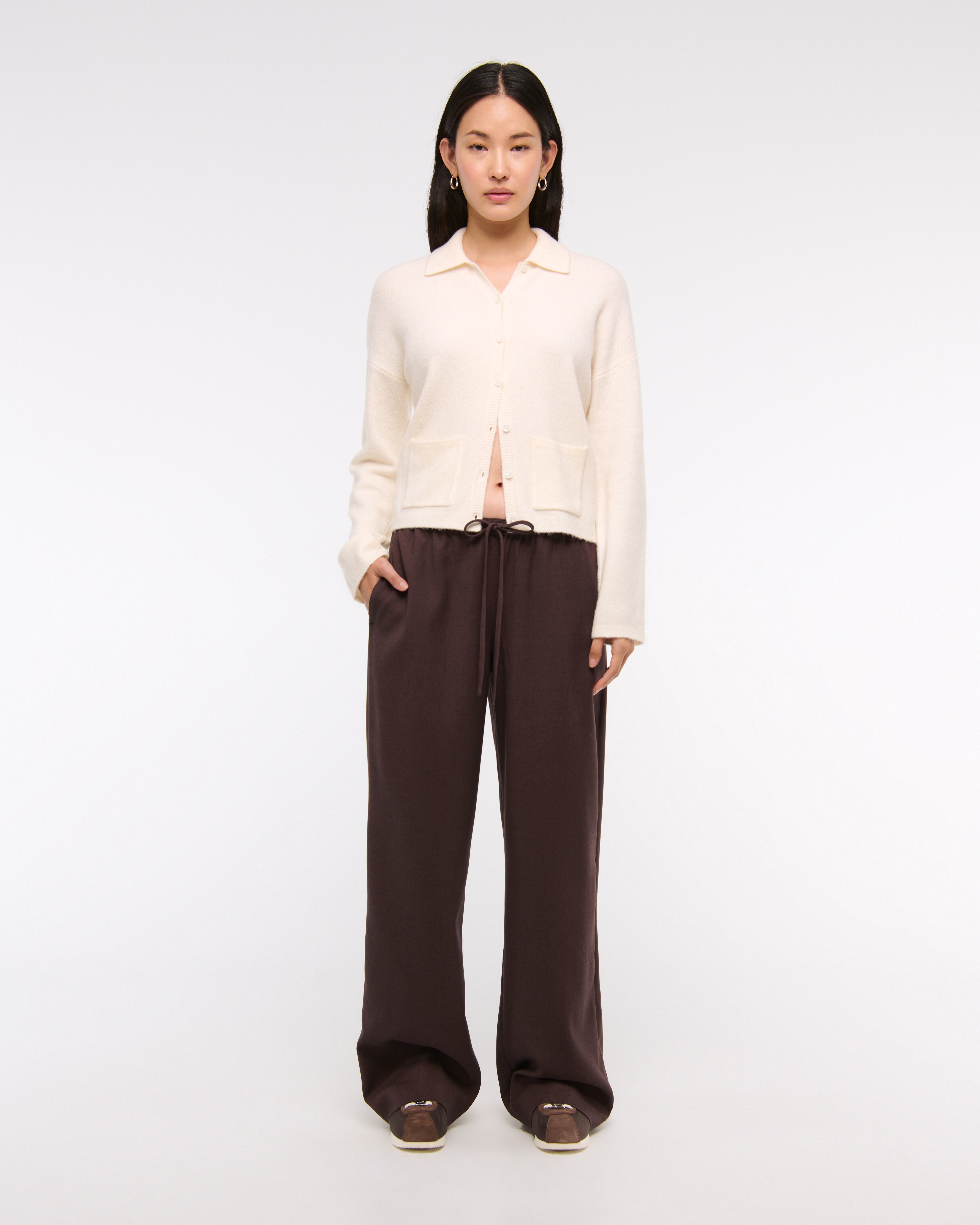 パンツ PALM ANGELS Woman Pants Beige PWCF008E23FAB001 6161 NEOPRENE TRACK PANTS in TAUPE - OFF WHITE for Women | Palm