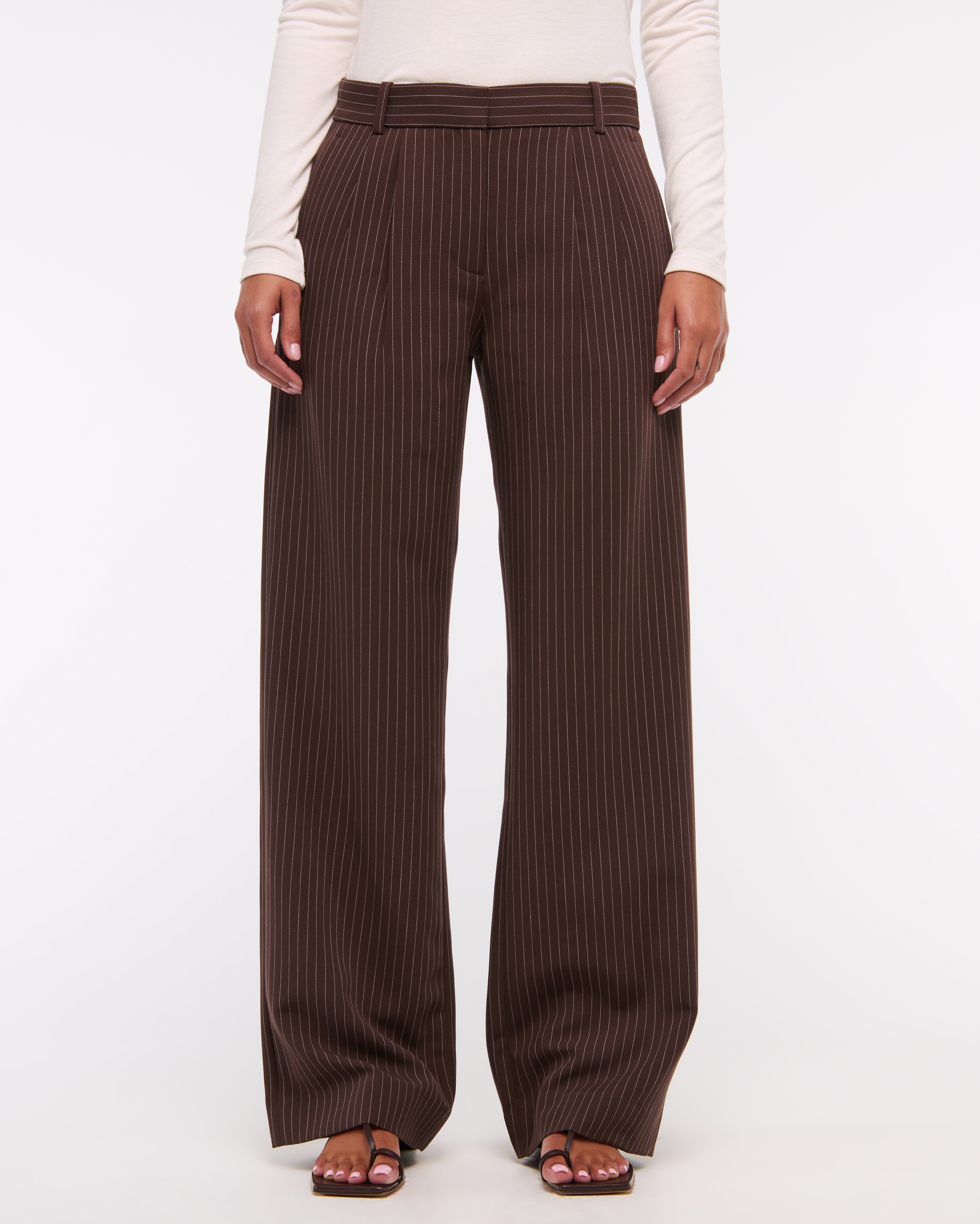 Women's A&F Sloane Low Rise Tailored Wide Leg Pant | Women's