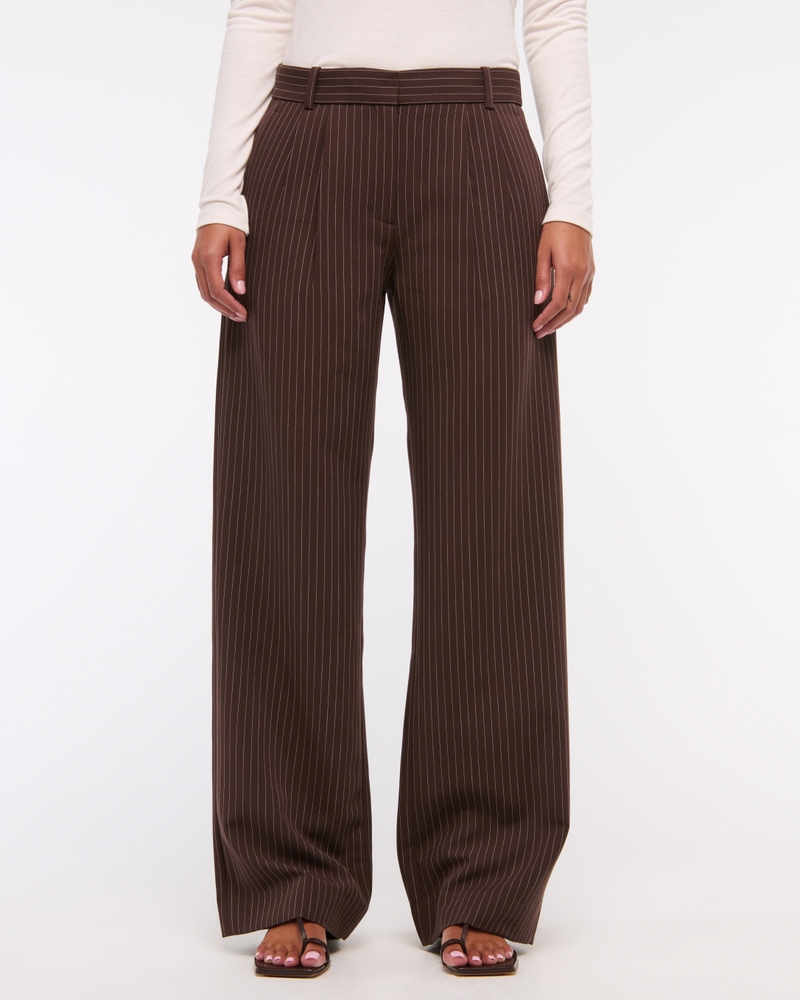 A&F Sloane Low Rise Tailored Wide Leg Pant