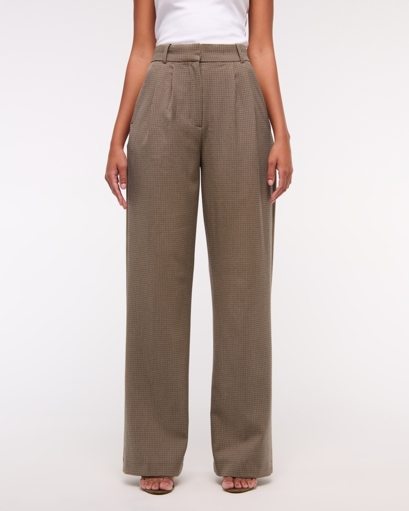 Curve Love A&F Sloane Tailored Wide Leg Pant