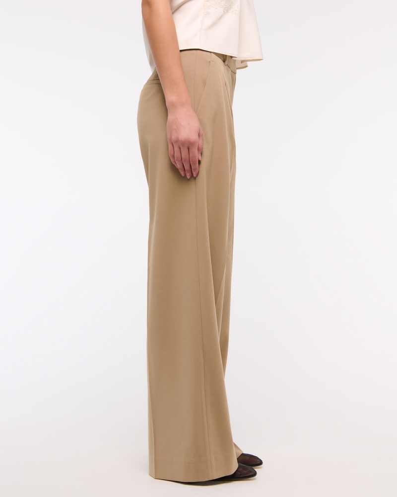 A&F Sloane Mid Rise Tailored Wide Leg Pant
