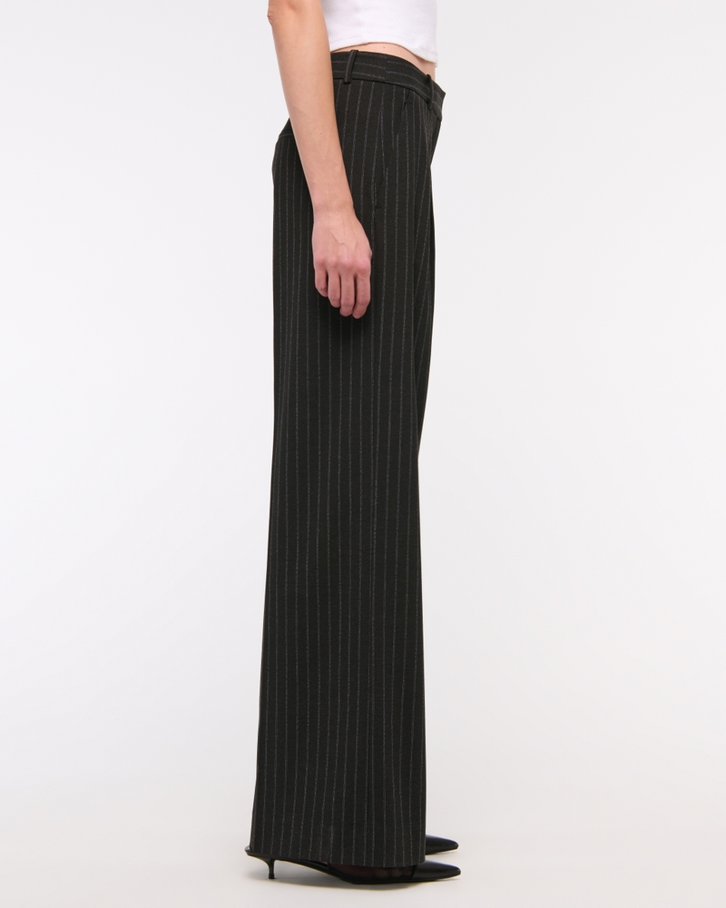 A&F Sloane Mid Rise Tailored Wide Leg Pant