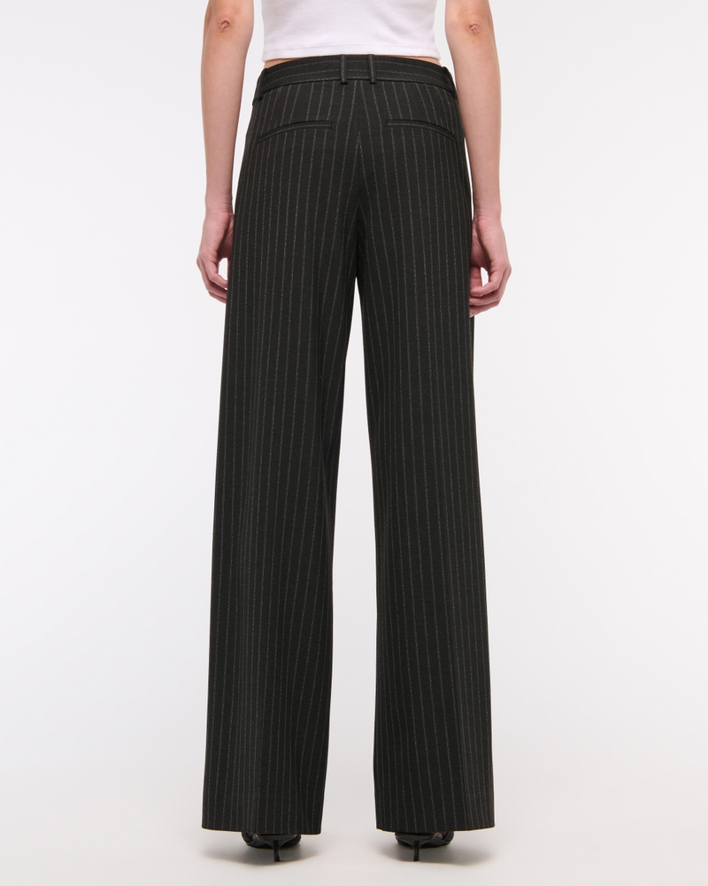 A&F Sloane Mid Rise Tailored Wide Leg Pant