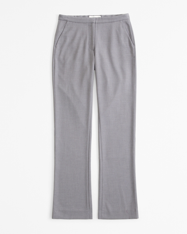 Low Rise Tailored Boot Pant, Gray