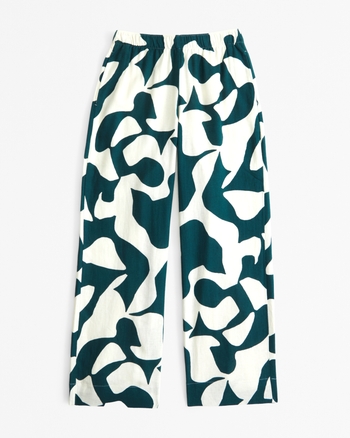 ANT Antioch Black Linen Blend Women's Culotte Pants - Pearl City