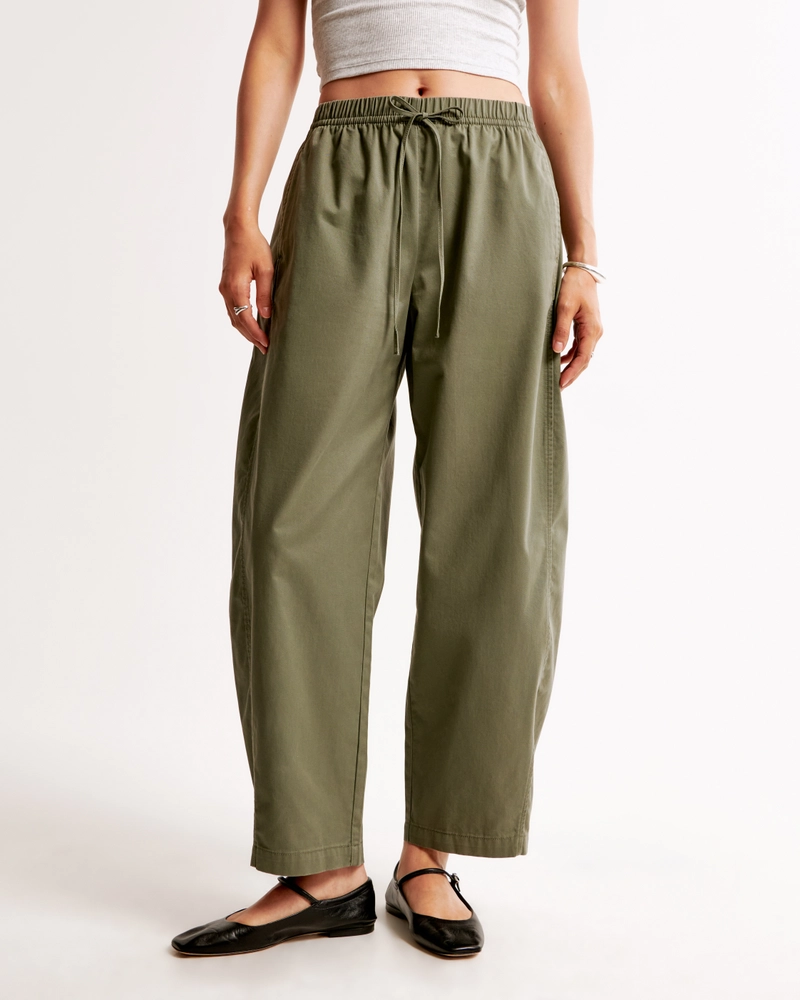 Barrel Leg Pull-On Pant