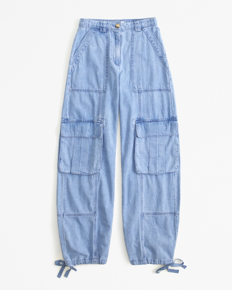 AVANDRESS Real Wide Cargo Pants Light Blue by W Concept
