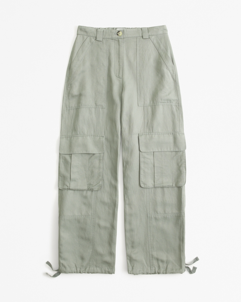 Hollister Ultra High Rise Straight Utility Pant in Green