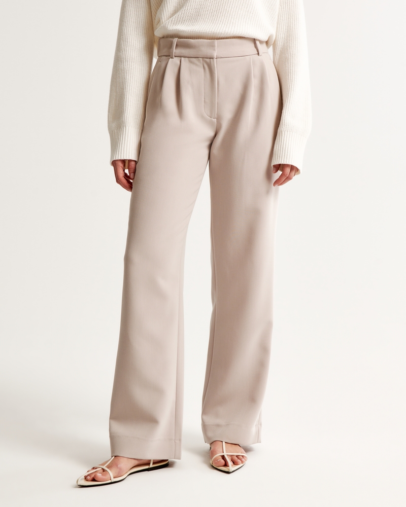 High-Rise Ankle-Tie Trousers – Almondant