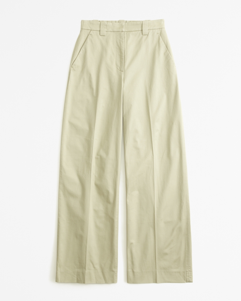 Cream colored clearance wide leg pants