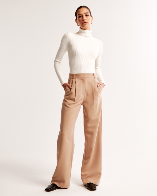A&F Sloane Tailored Pant, Light Brown