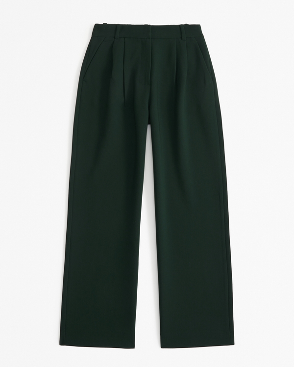 Curve Love A&F Sloane Tailored Pant, Deep Green
