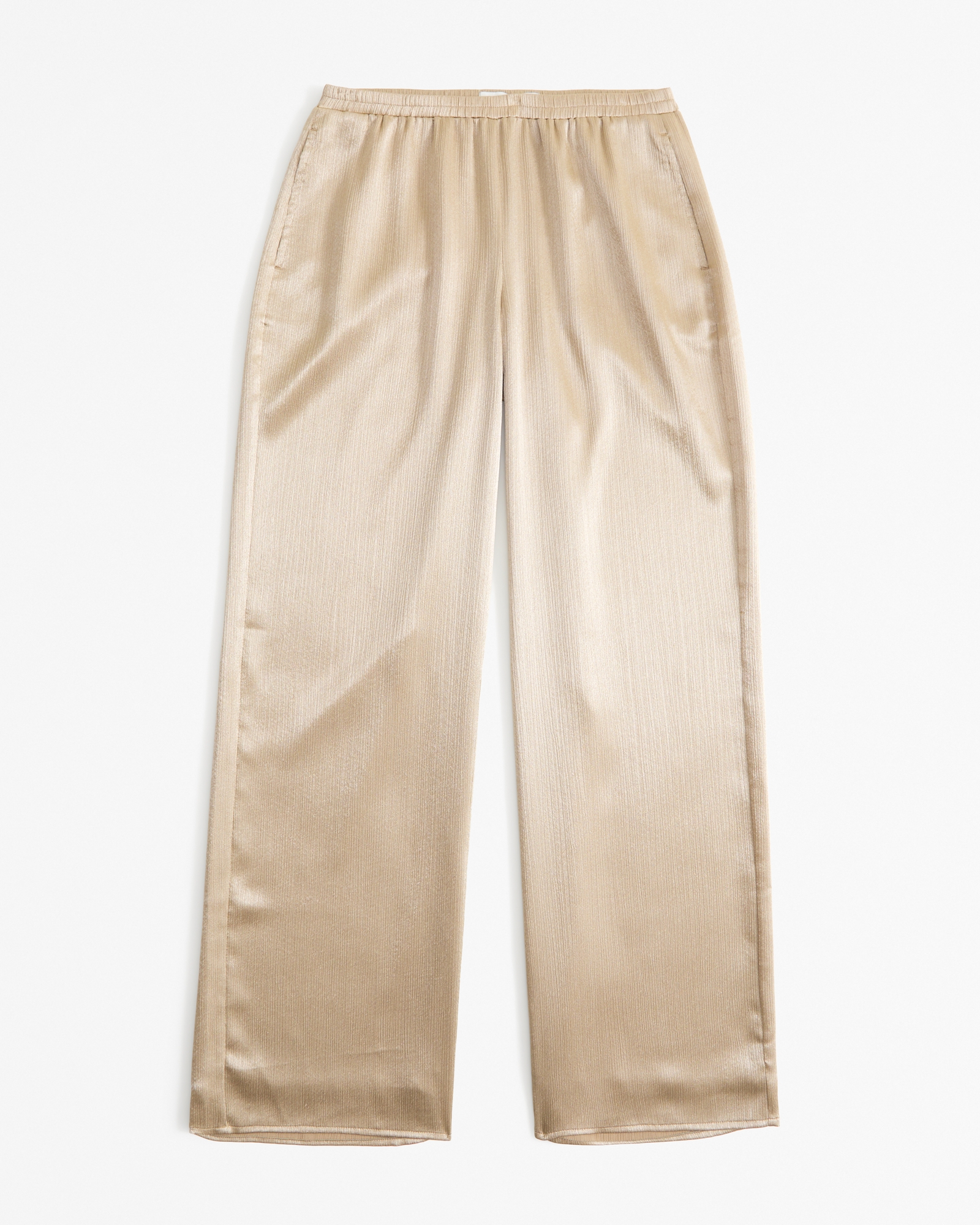 Satin Crinkle Pull-On Pant