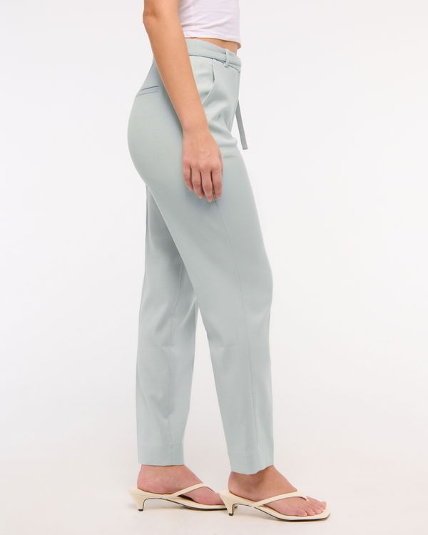 Curve Love High Rise Belted Ankle Straight Pant