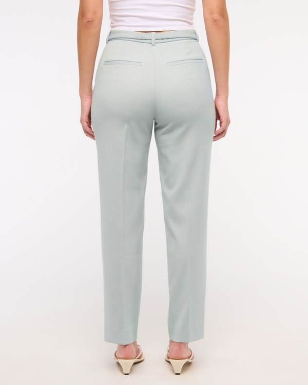 Curve Love High Rise Belted Ankle Straight Pant