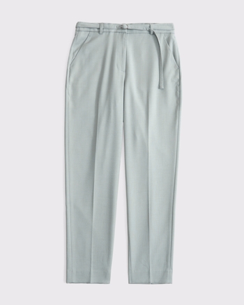 Curve Love High Rise Belted Ankle Straight Pant