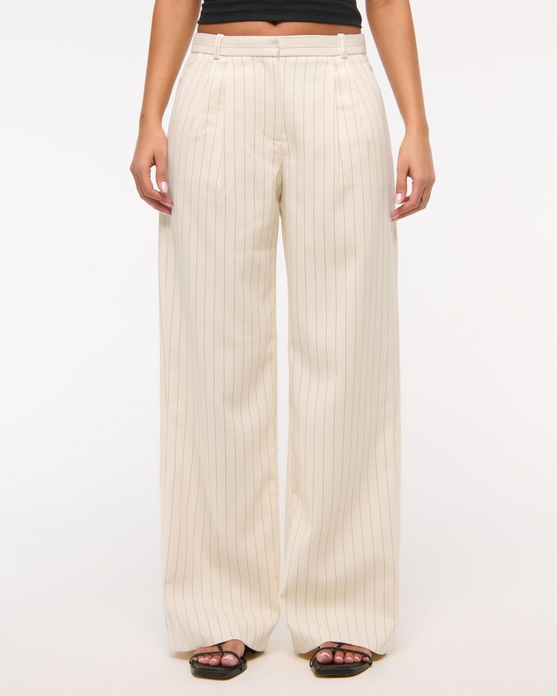 A&F Sloane Low Rise Tailored Wide Leg Pant