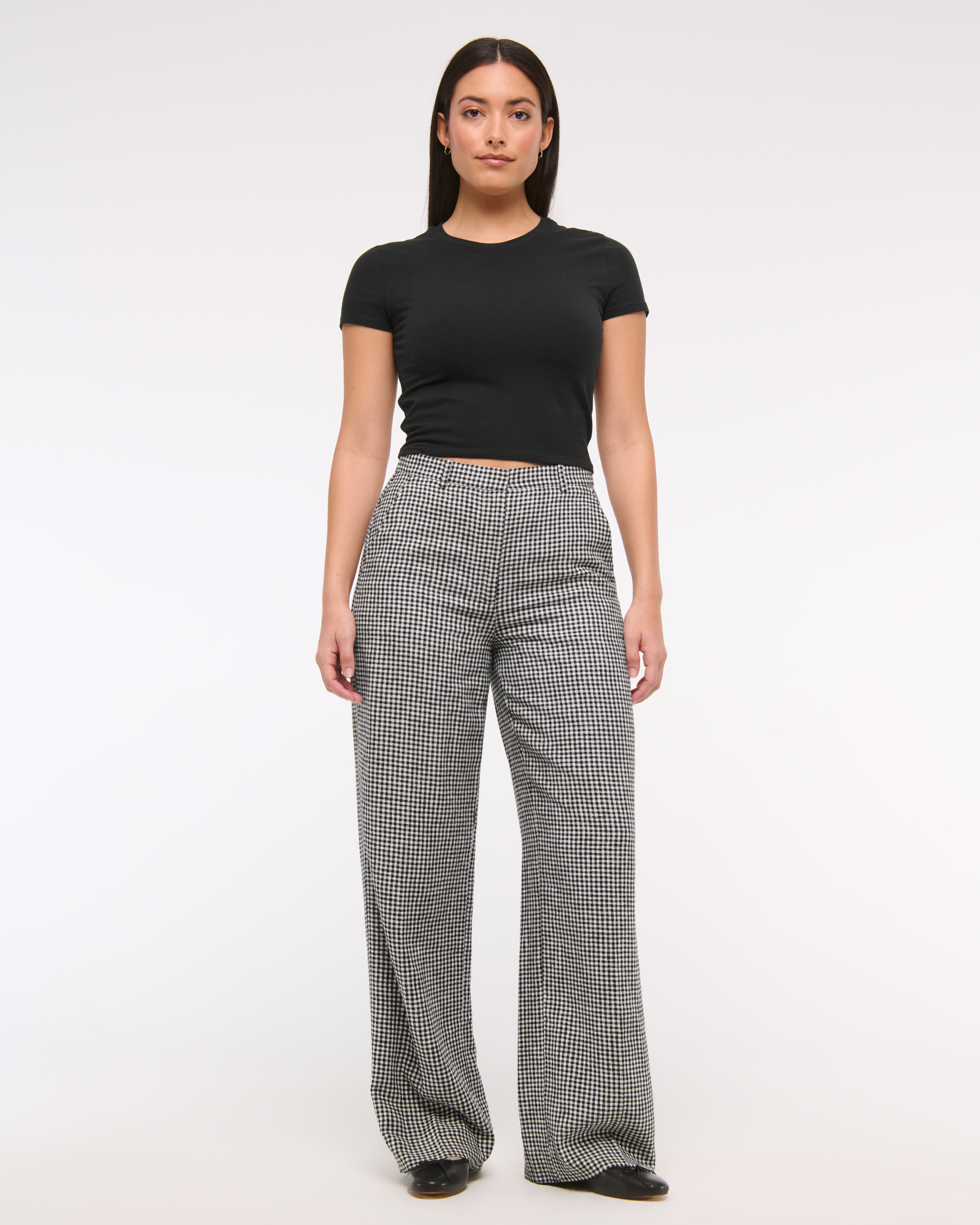 Women's Curve Love Tailored Linen-Blend Wide Leg Pant
