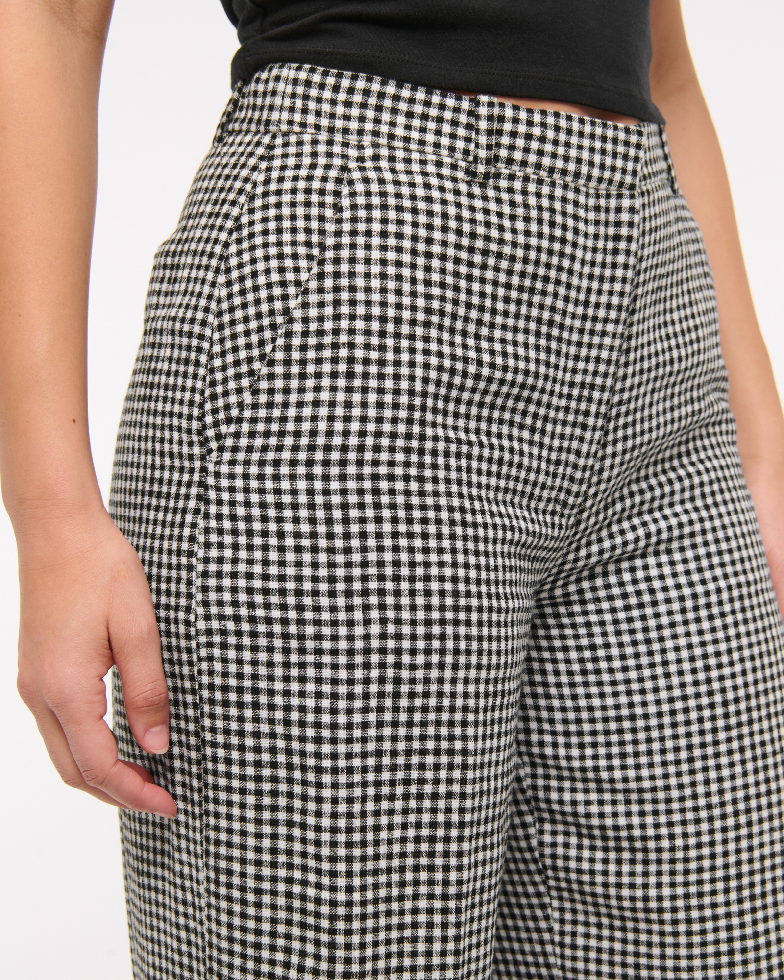 Curve Love Tailored Linen-Blend Wide Leg Pant