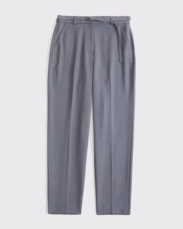 Women's Curve Love High Rise Belted Ankle Straight Pant | Women's