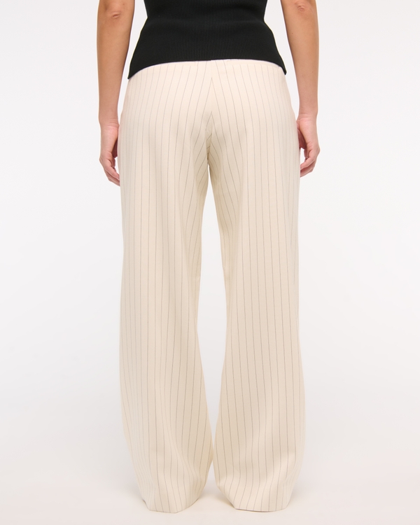 Curve Love A&F Sloane Low Rise Tailored Wide Leg Pant