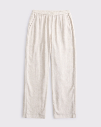 Linen Blend Pull-On Pant